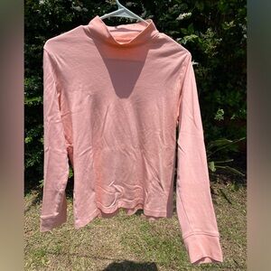 Lands End mock neck turtleneck women’s peach size small